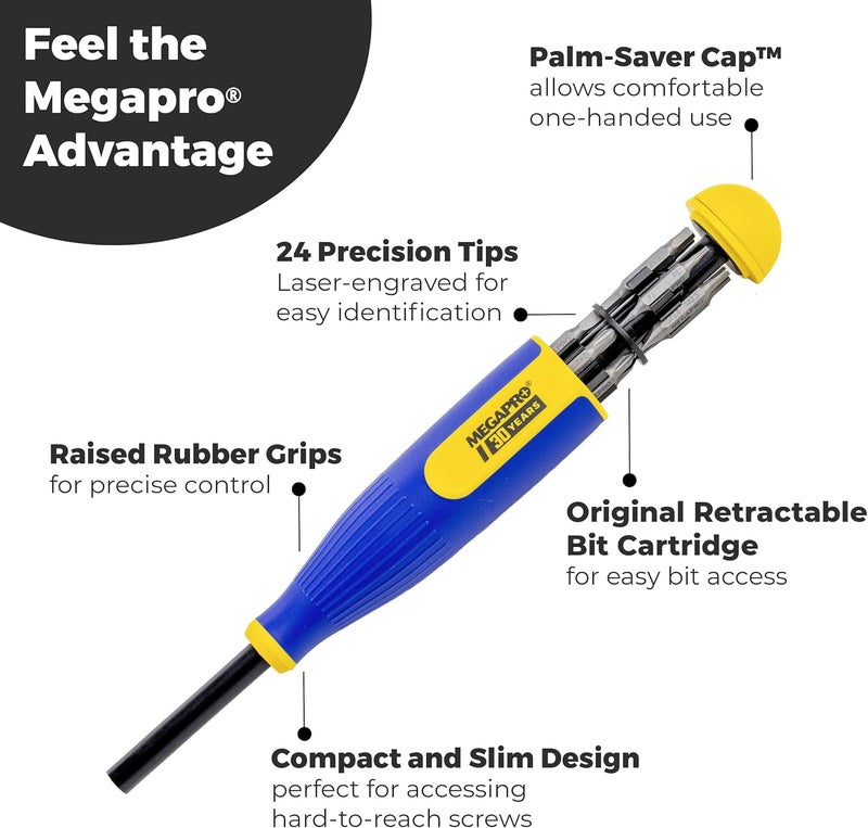 Megapro ® 24-in-1 Anniversary Precision Multi-Bit Screwdriver | Anniversary Edition | Precision Driver - Image 3